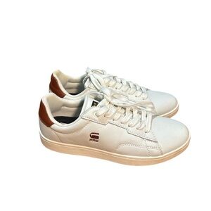 G-Star RAW White & Tan Low Top Sneakers | Men’s 8 Leather